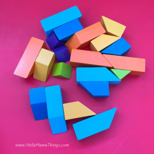 Pile of colorful building blocks