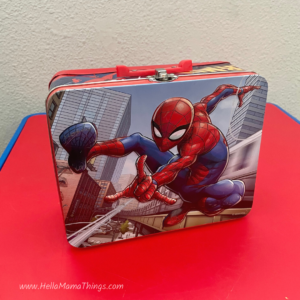Spider-Man Tin Lunchbox on table