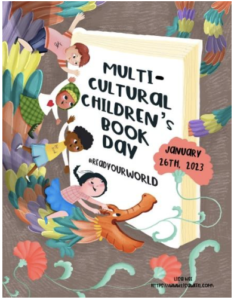 Poster of book with kids of different backgrounds along the side